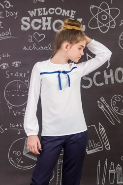 Блуза шкільна з мереживом